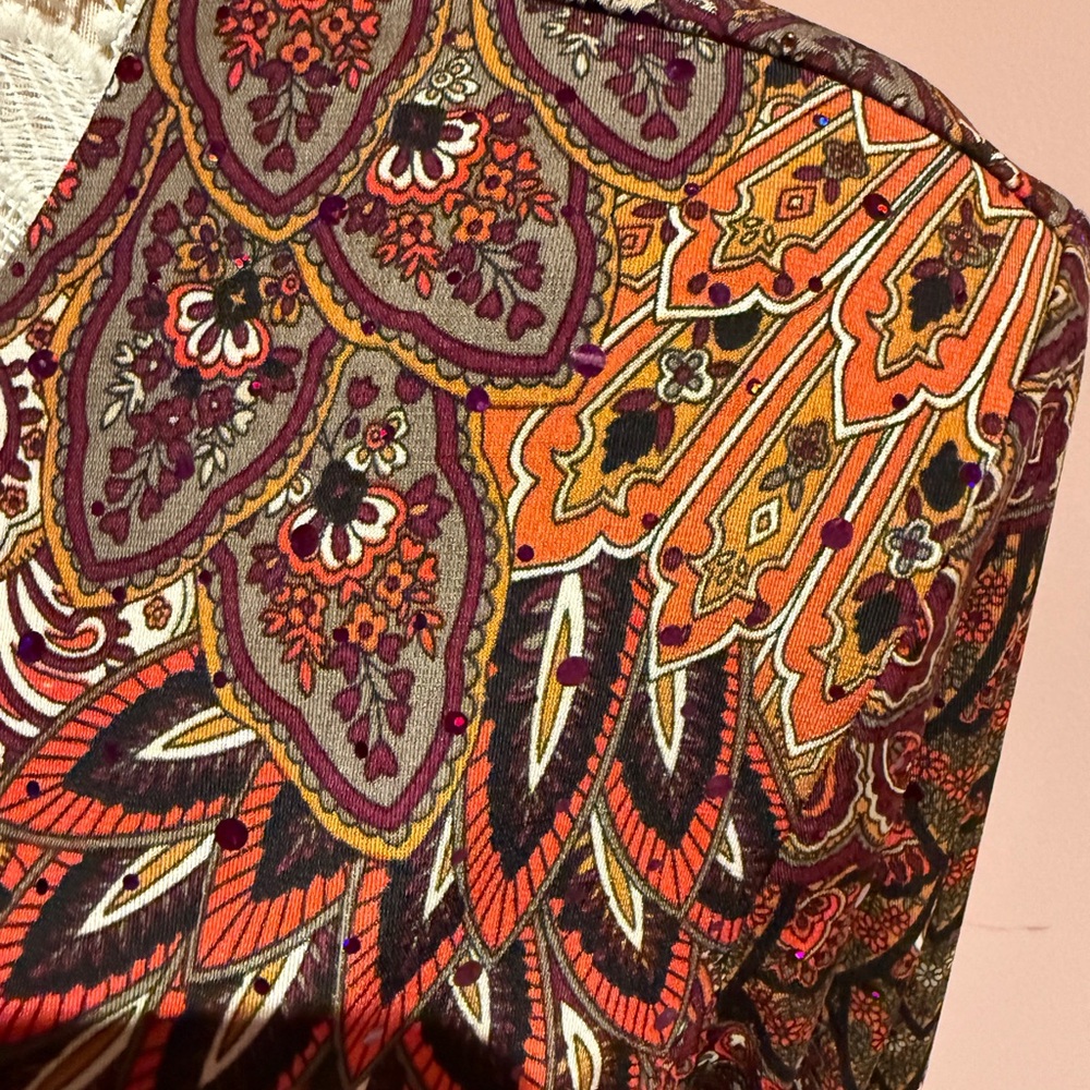 Vintage Y2K paisley Bolero jacket - Picture 3 of 4